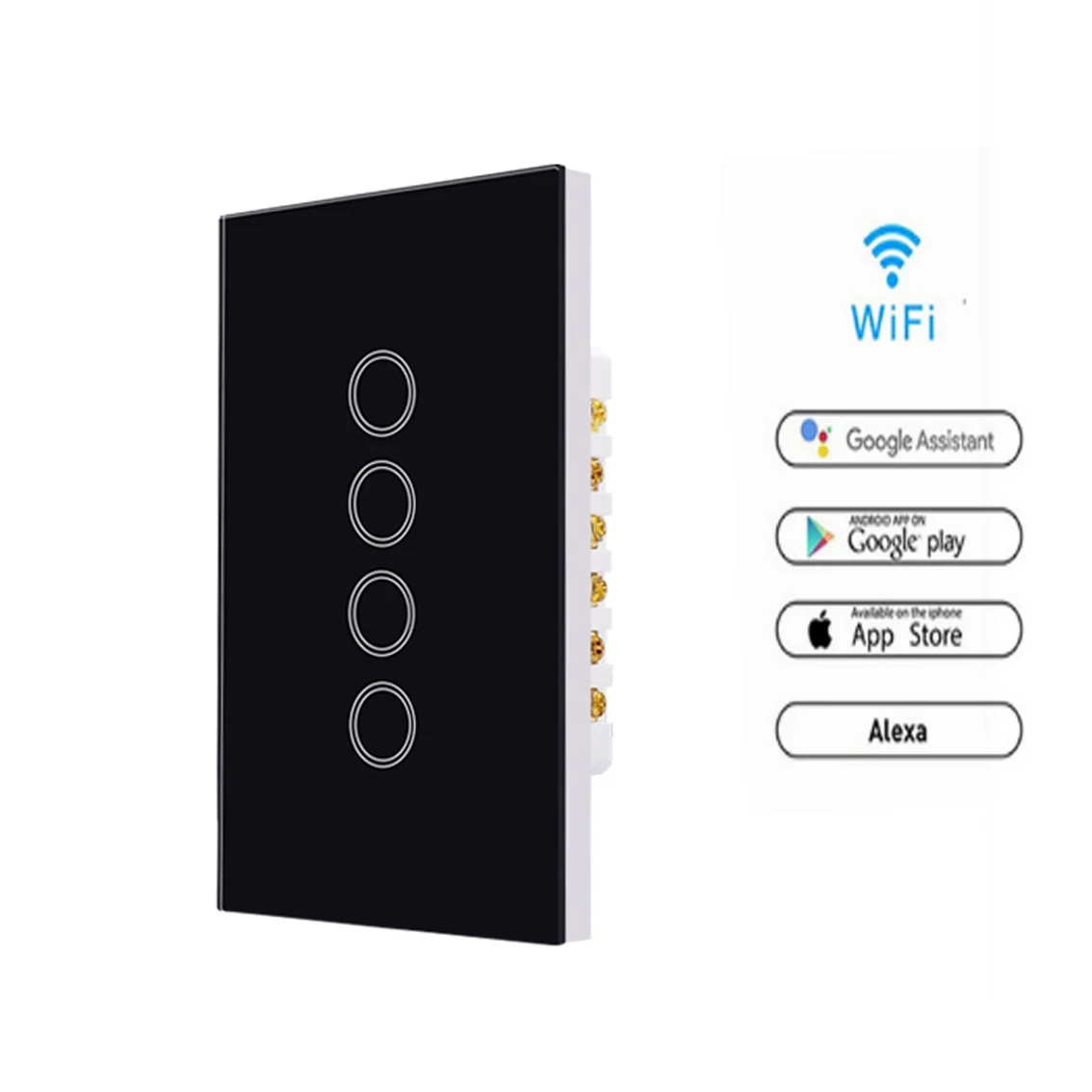 Настенный выключатель настенный светильник стандарт США Wi-Fi сенсорная панель