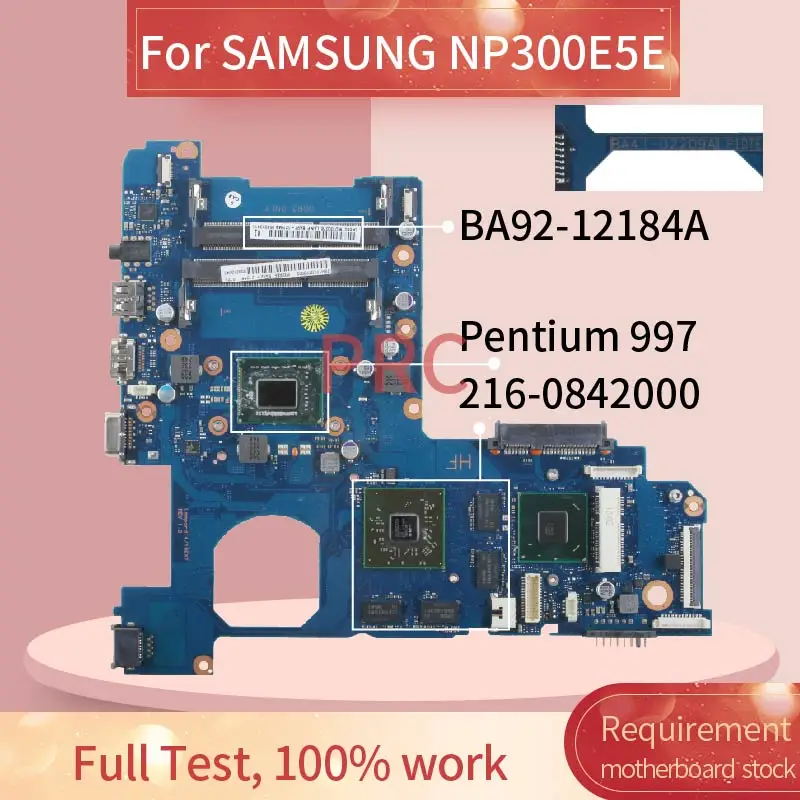 BA92-12184A для SAMSUNG NP300E5E Pentium 997 Материнская плата ноутбука BA41-02209A SR0V5 216-0842000 SJTNV HM70 -