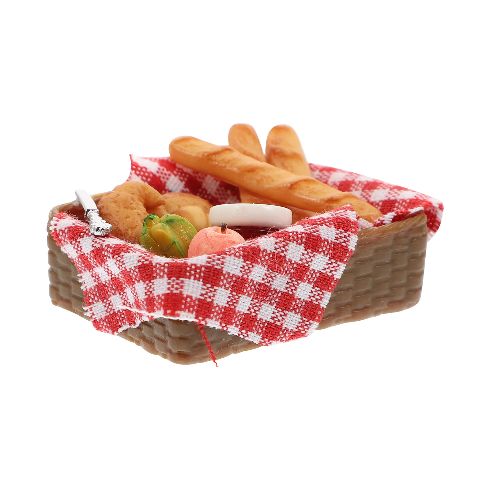 

1 Set Mini DIY House Ornament Funny Bread Basket Decor Resin Crafts