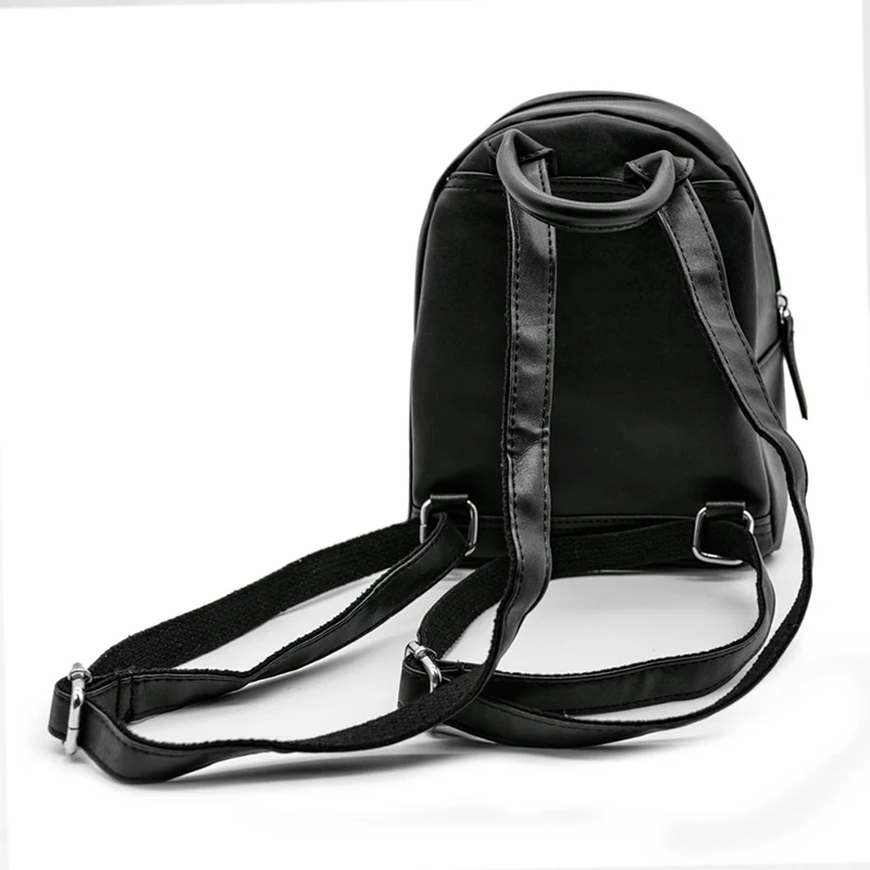 Женские рюкзаки в готическом стиле однотонные черные на молнии западном с