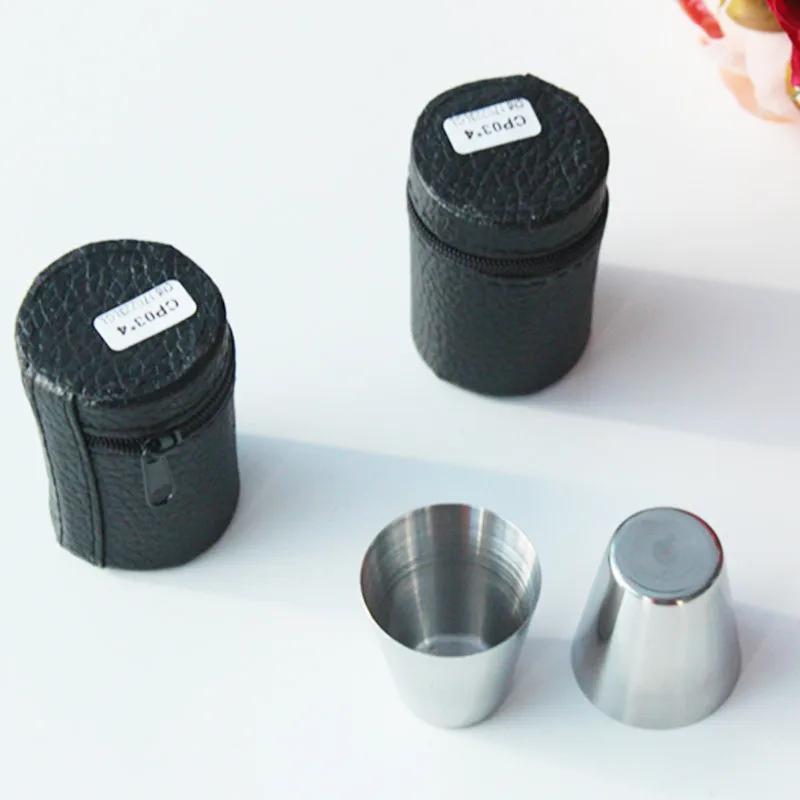 4 шт./компл. Мини Портативная винная чашка из нержавеющей стали аксессуары для