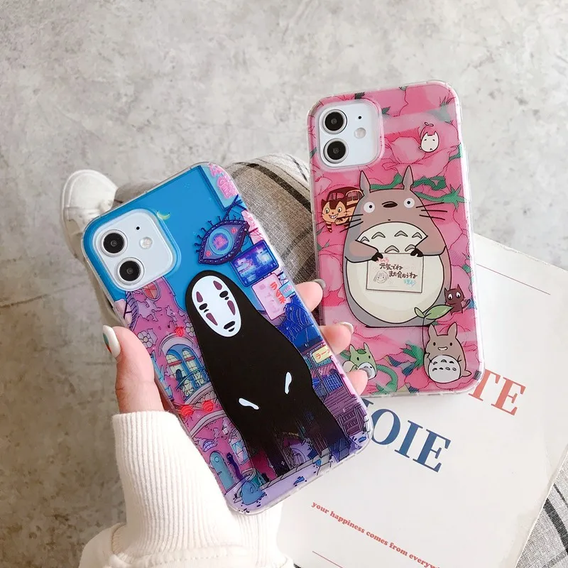 

Cute dog Totoro soft Case For iPhone 11 12 Pro Max mini 7 8 6 6S Plus XR X XS MAX se 2 silicone phone Cover Anime fashion funda