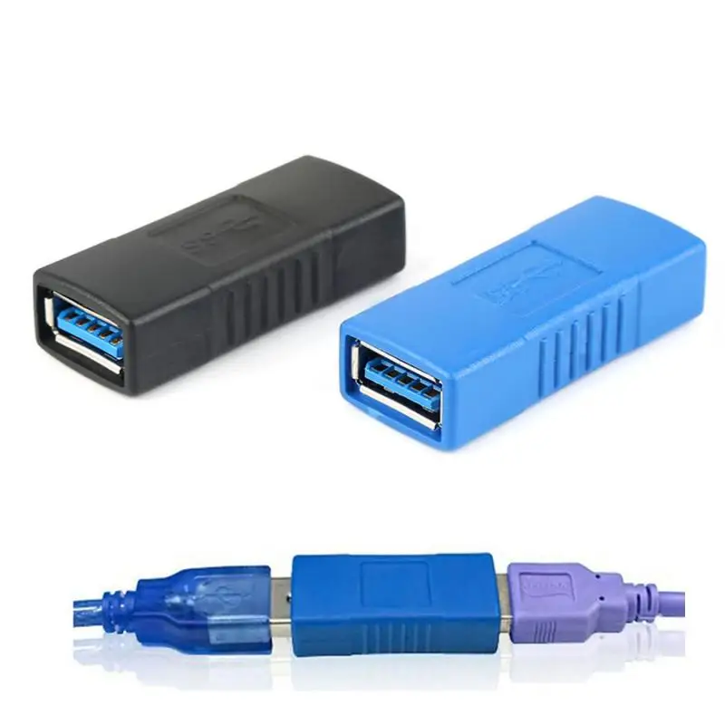 

USB 3.0 Coupler Female To Female Adapter Gold-Plated Super Speed USB 3.0 Coupler Extender Connection Converter X6HB