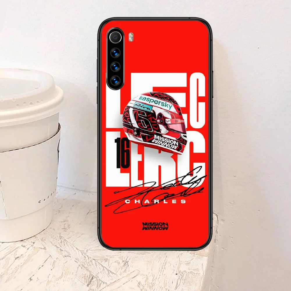 

Charles Leclerc F1 16 Phone Case For Xiaomi Redmi Note 7 8 8T 9 9S 4X 7 7A 9A K30 Pro Ultra black Waterproof Tpu Back Luxury