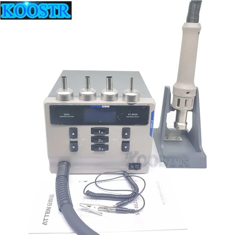 ATTEN 1000 Вт паяльная станция интеллигентая (ый) ЖК дисплей Экран Дисплей Авто Режим