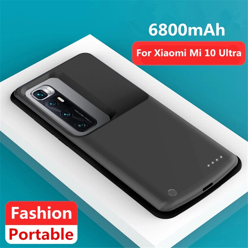 Внешний аккумулятор на 6800 мА · ч зарядный чехол для Xiaomi Mi 10 Ultra чехлы зарядки