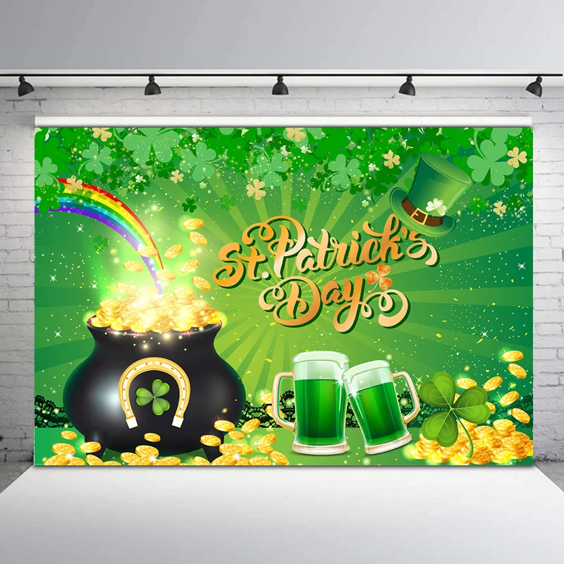 Вечерние фоны для фотосъемки с изображением Дня Святого Патрика ирландский
