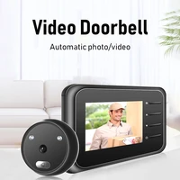 r11 digital doorbell smart electronic peephole viewer 2 4 inch lcd color screen ir night vision door video camera door bell new