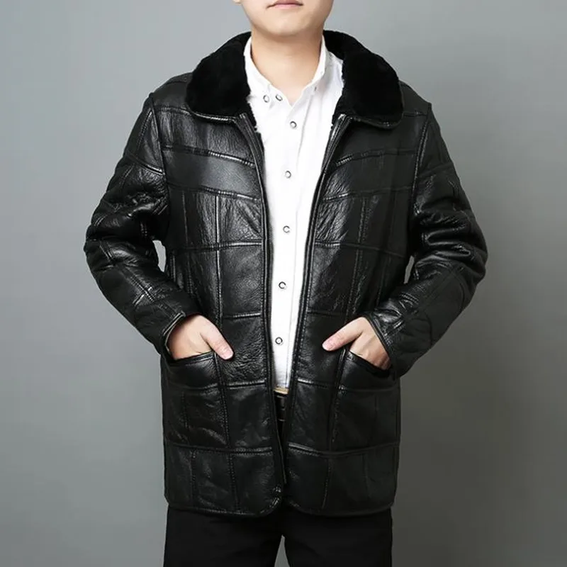 Модная теплая мужская куртка мужские клетчатые пальто с отложным воротником и