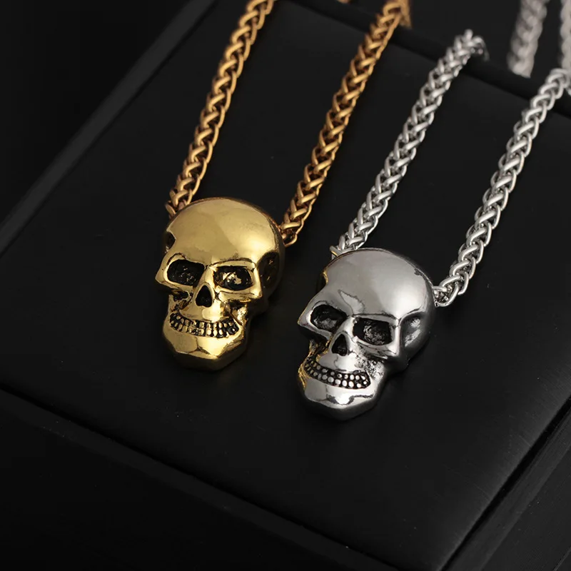 

Retro Hip-hop Punk Stainless Steel Skull Various Fashion Men and Women Couple Birthday Gift Pendant Necklace Halloween Jewelry