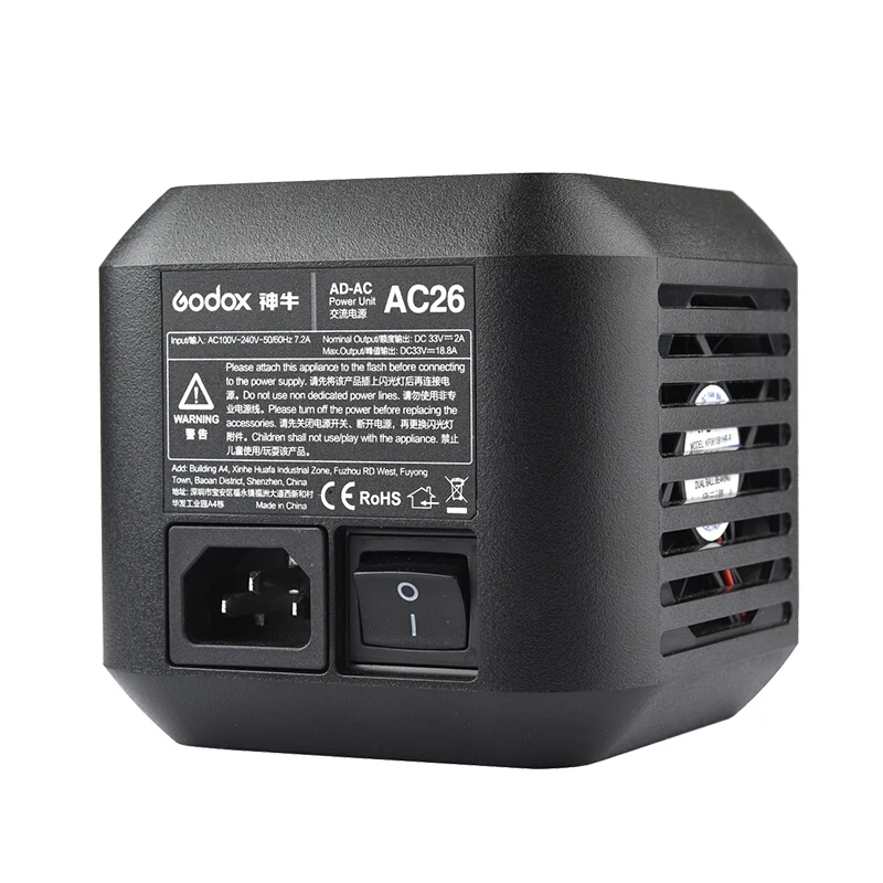 Блок питания переменного тока Godox AC26 с кабелем для внешней вспышки AD600PRO |