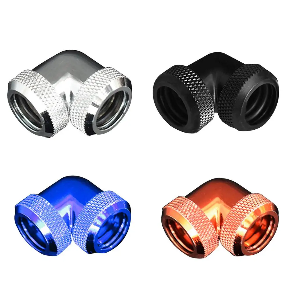 

90 Degree Elbow G1/4 Threaded Hard Tube Fittings Water Cooling Adapter Connector