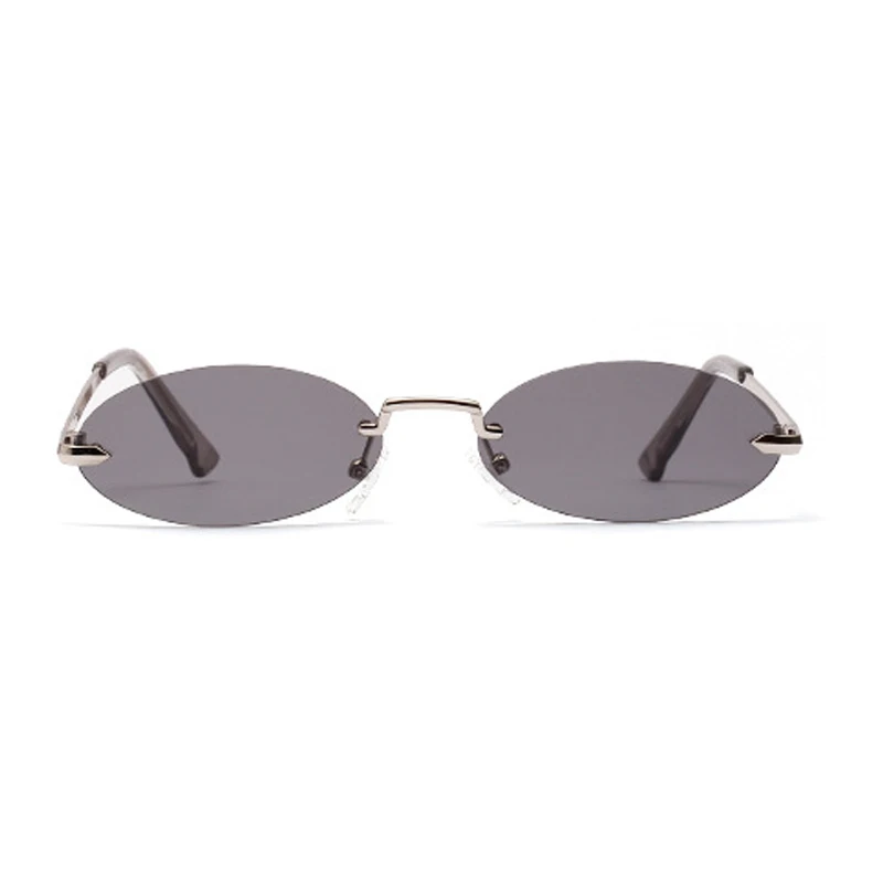 OEC CPO Frameless Retro Small Oval Sunglasses Women 2019 Designer Unisex Metal Glasses Clear Pink Lens Brand Eyewear O219 | Аксессуары