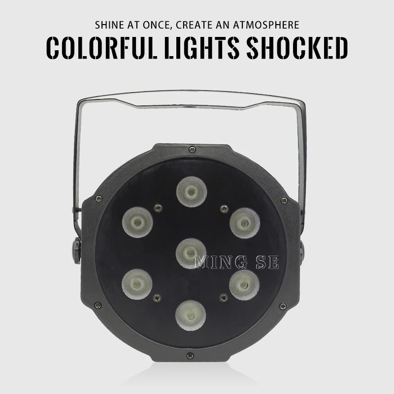 Светодиодные лампы Par RGBW 4 в 1 плоские прожекторы par 7x10 Вт dmx512 оборудование для