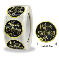 500pcs happy birthday stickers jaar anos gold foil color thank you label party decoration sticker celebrate gift seal shop kid
