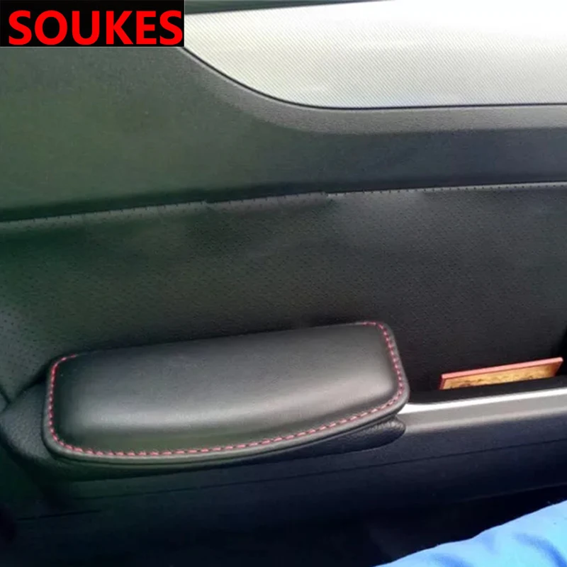 Кожаный Автомобильный Брелок наколенники подушки сиденья Бедра дверной