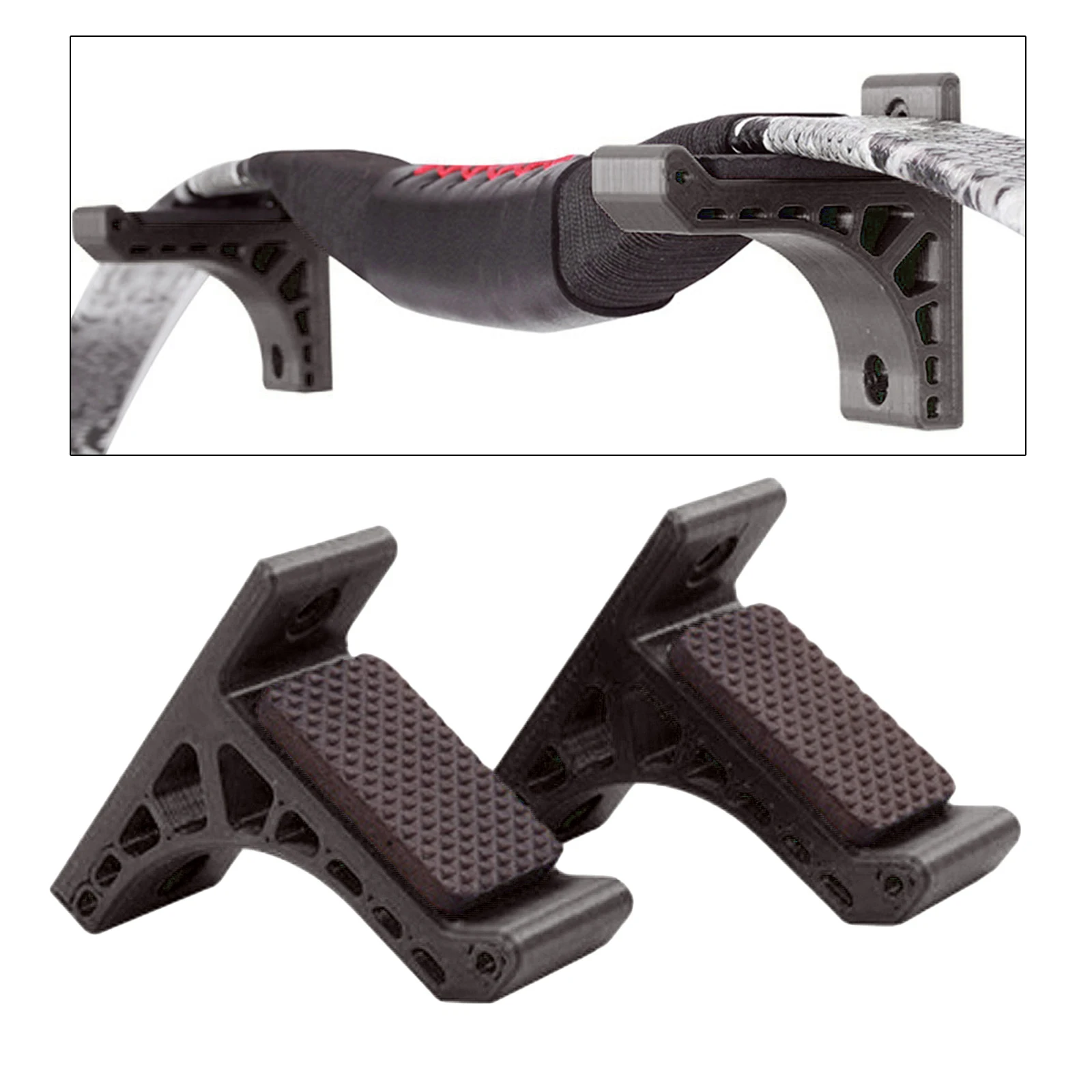 

Solid Archery Bow Wall Rack Foam-Padded Compound Recurve Bow Adhesive Holder