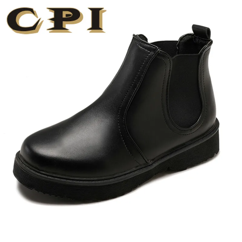 2019 г. новые ботинки в западном стиле женская обувь осенние Челси черные