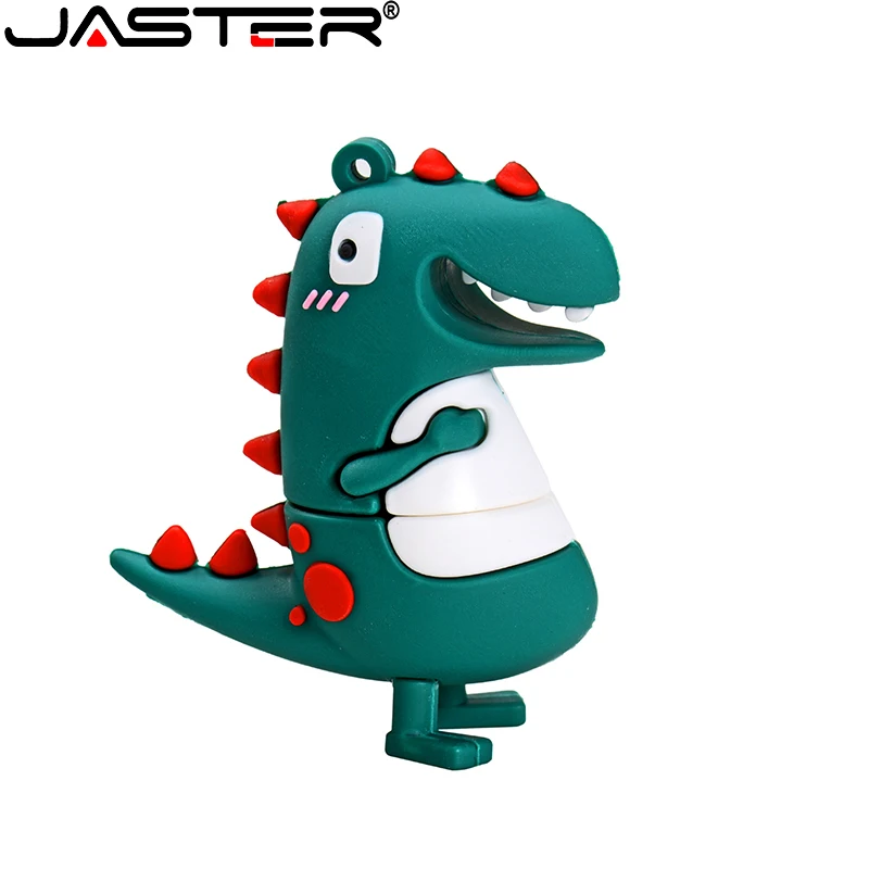JASTER милый мультяшный портативный зеленый динозавр 2.0USB внешний накопитель 4 ГБ 8 16
