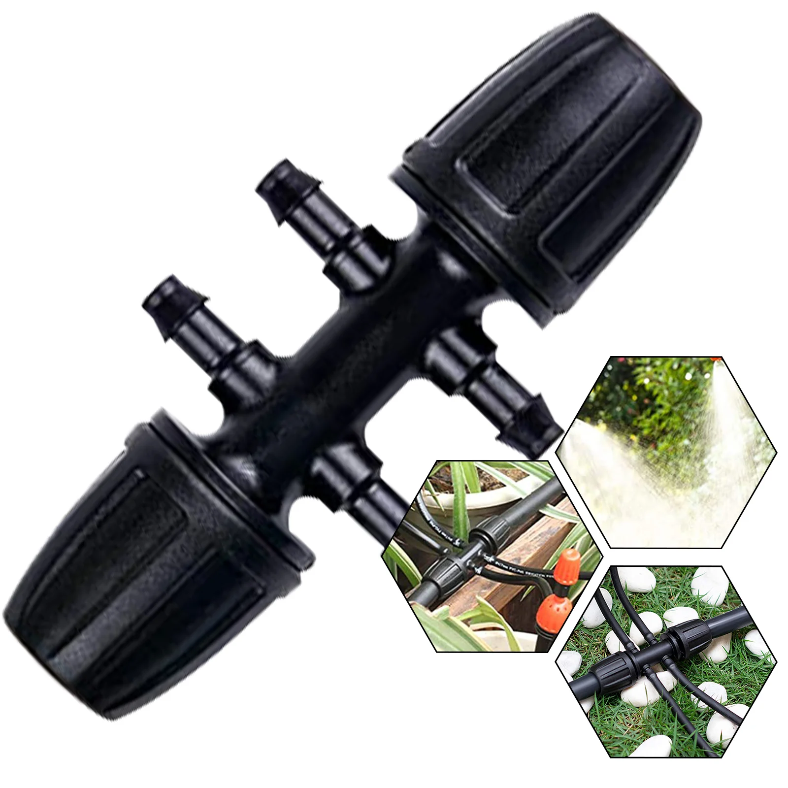 

20PCS Drip Irrigation Hose Fittings Connectors for Micro Spray Water Pipe Joints Fits for 8mm ID to 4mm ID Tubing Watering Tools