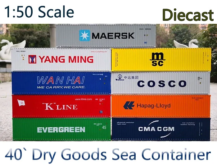 

New 1/50 Scale 40` Dry Goods Sea Container Collectible Diecast Model Replica