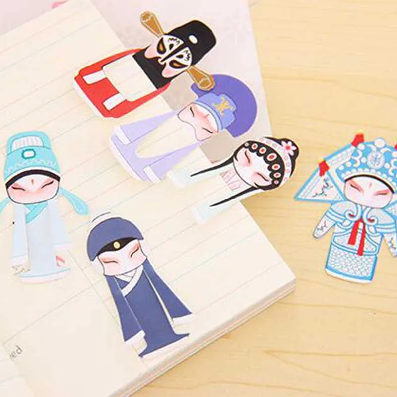 30 шт. бумажные закладки с китайским элементом Пекинская опера маски для лица