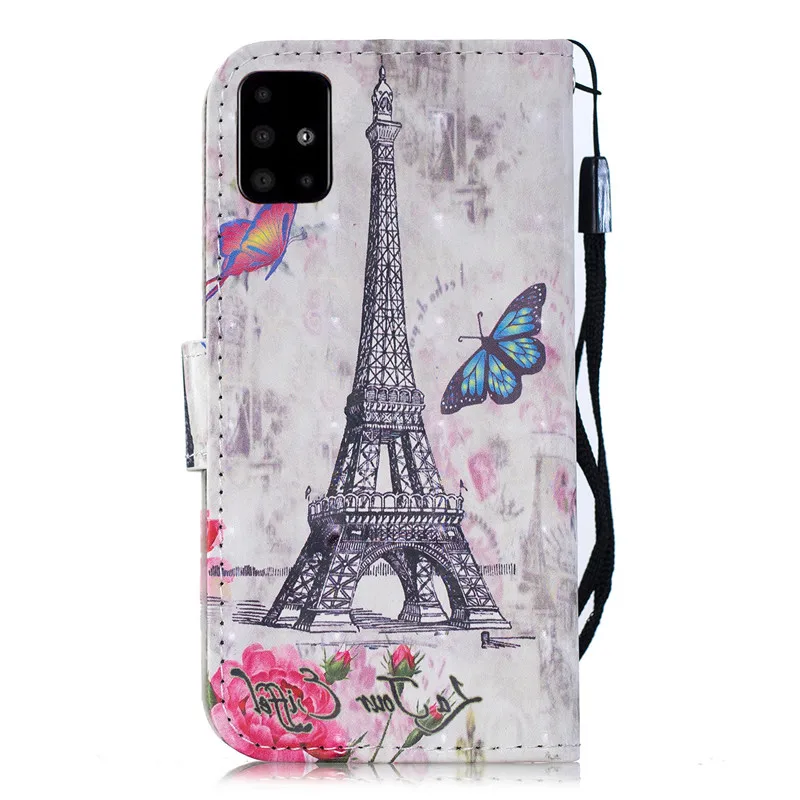 Флип-чехол для телефона samsung A71 Силиконовые задние крышки подставка кошелек карт