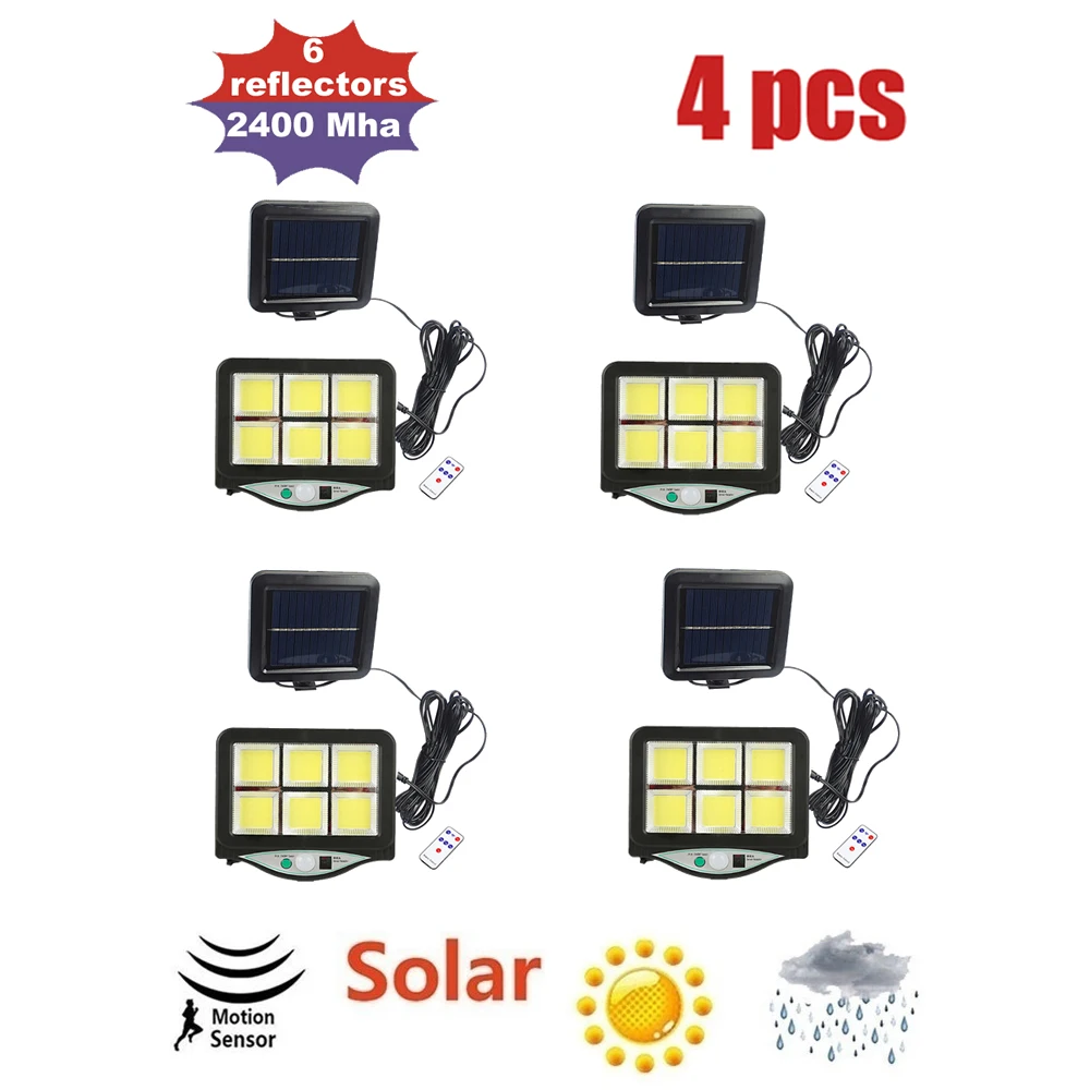 

seperable 120 LED Solar Light 3 Modes PIR Motion Sensor Wall Sunlight solar Lamp Outdoor Waterproof Garden Decor indoor 5M cable