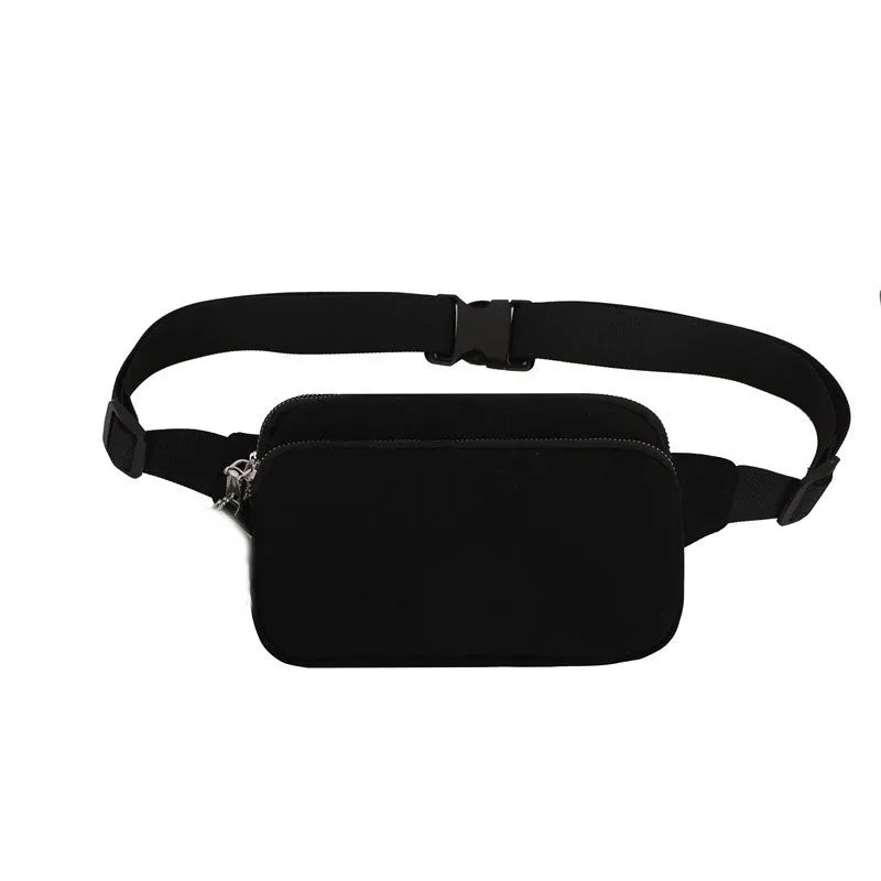 

Unisex Bag Casual Waist Bags Canvas Travel Anti-Theft Chest Bag Cartoon Pendant Crossbody Pouch Men Belt Purse Phone Pouch