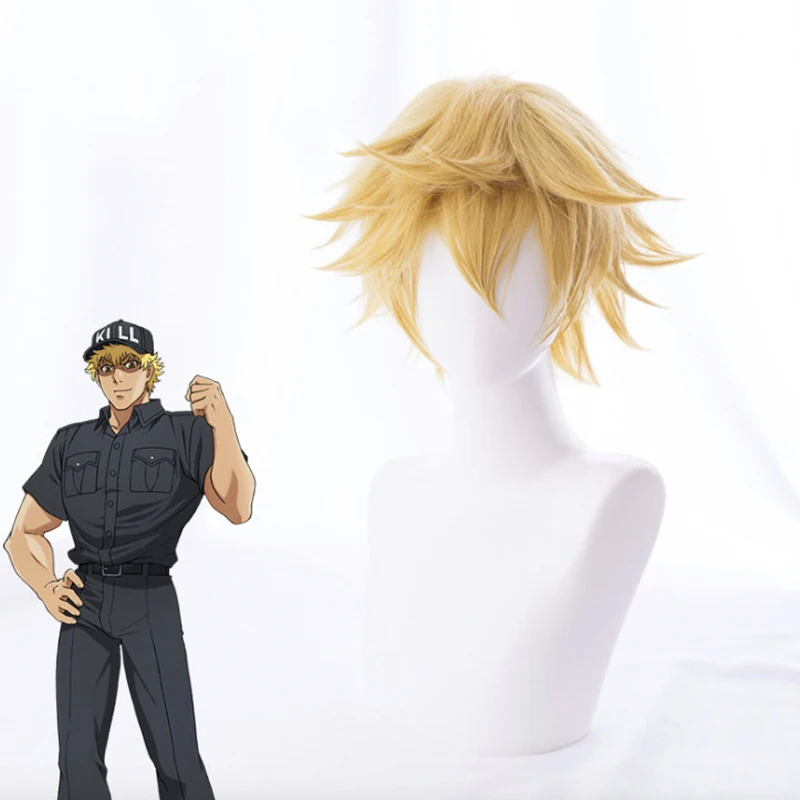Парик для косплея из аниме таблетки на работе T Saibou синтетический Хэллоуина