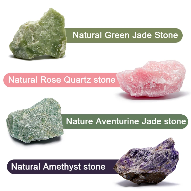 Натуральный розовый кварц/Аметист/Нефритовый камень для массажа лица гуашь