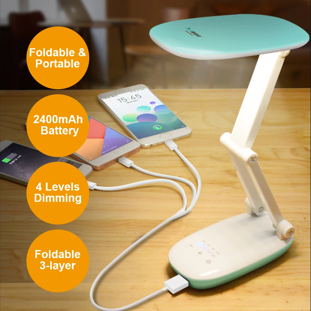 

Portable High Power Table Lamp Feasible Stand Durable Light Rechargeable Long Working Service Tool Dorm Kids Reading Book Supply