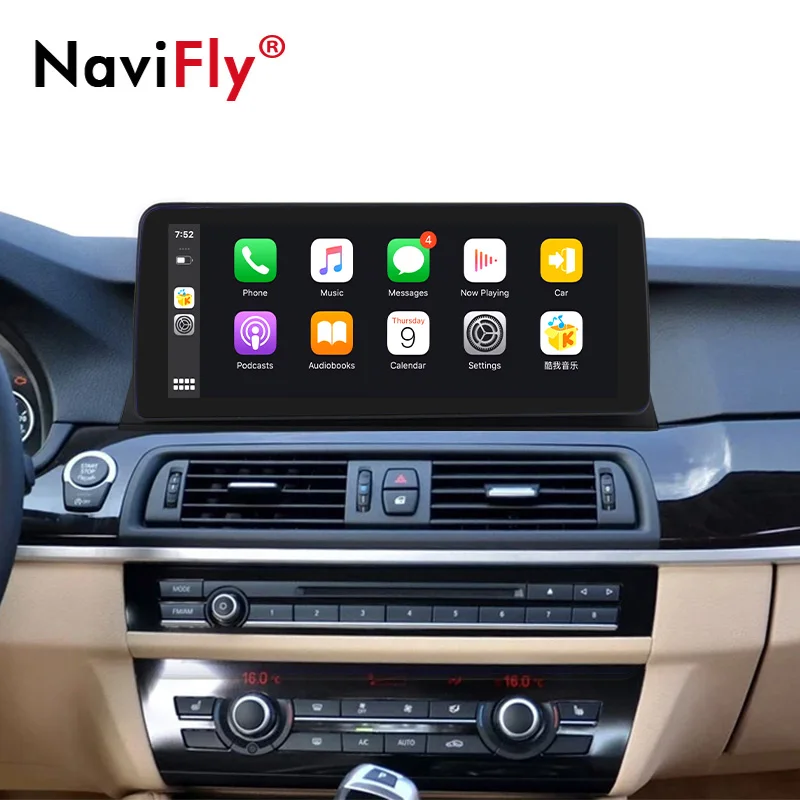 NaviFly 12 3 &quot10 25&quot IPS Android 10 0 автомобильный DVD GPS для BMW 5 серии F10 F11 520i (2011 2016) CIC/NBT 4 Гб + 64