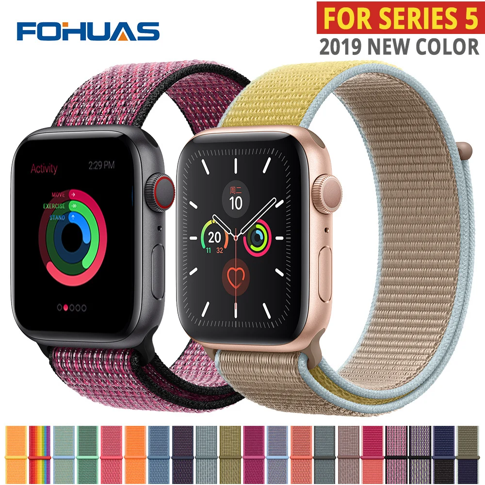 Нейлоновый ремешок для Apple Watch серии 5 42 мм iwatch 44 мм ремешок 38 мм 40 мм iwatch sreies 4 3 2 pulseira браслет ремешок для часов