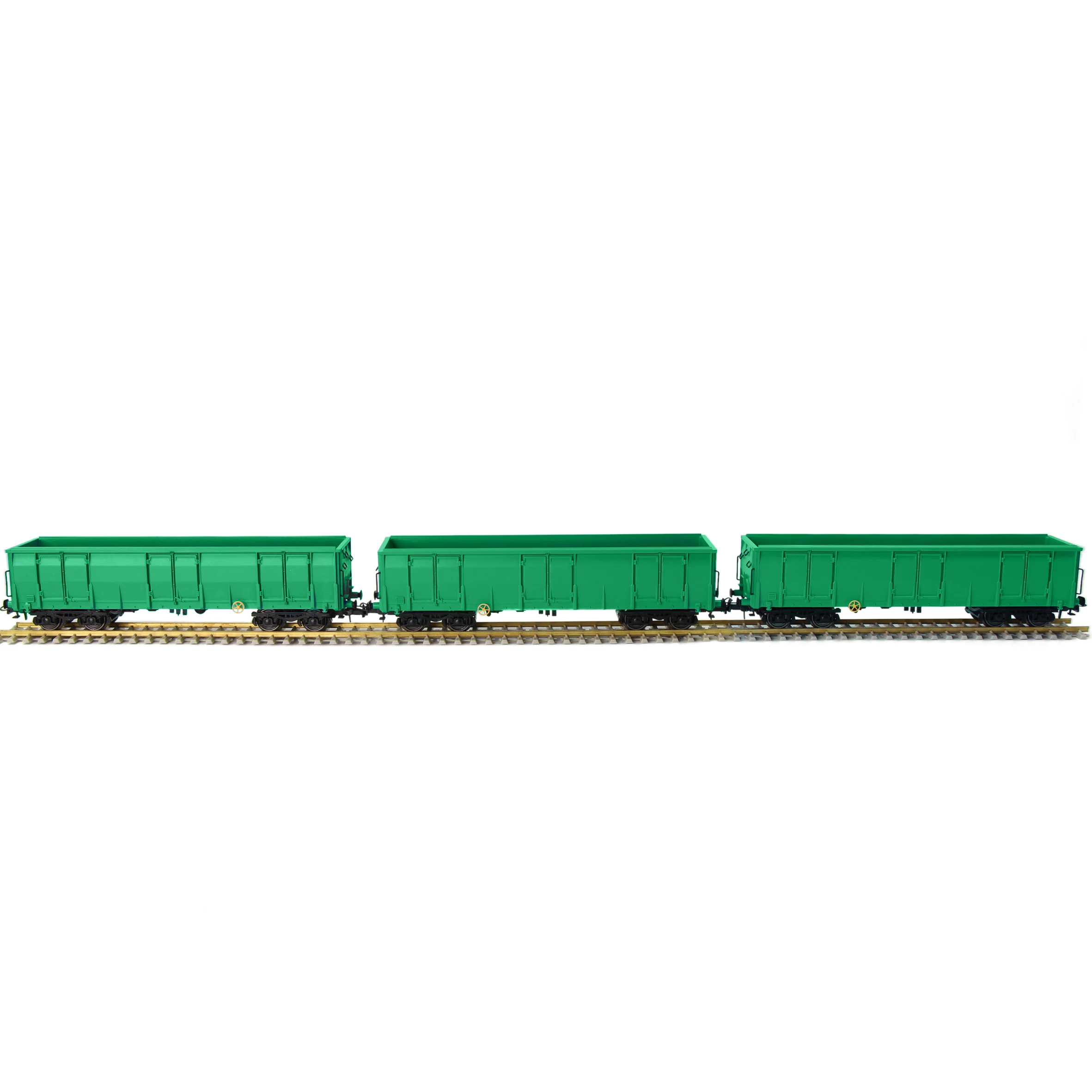 

3pcs HO Scale 1:87 High-side Gondola Car Green Wagon Rolling Stock Railway Container Carriage Freight Car C8742