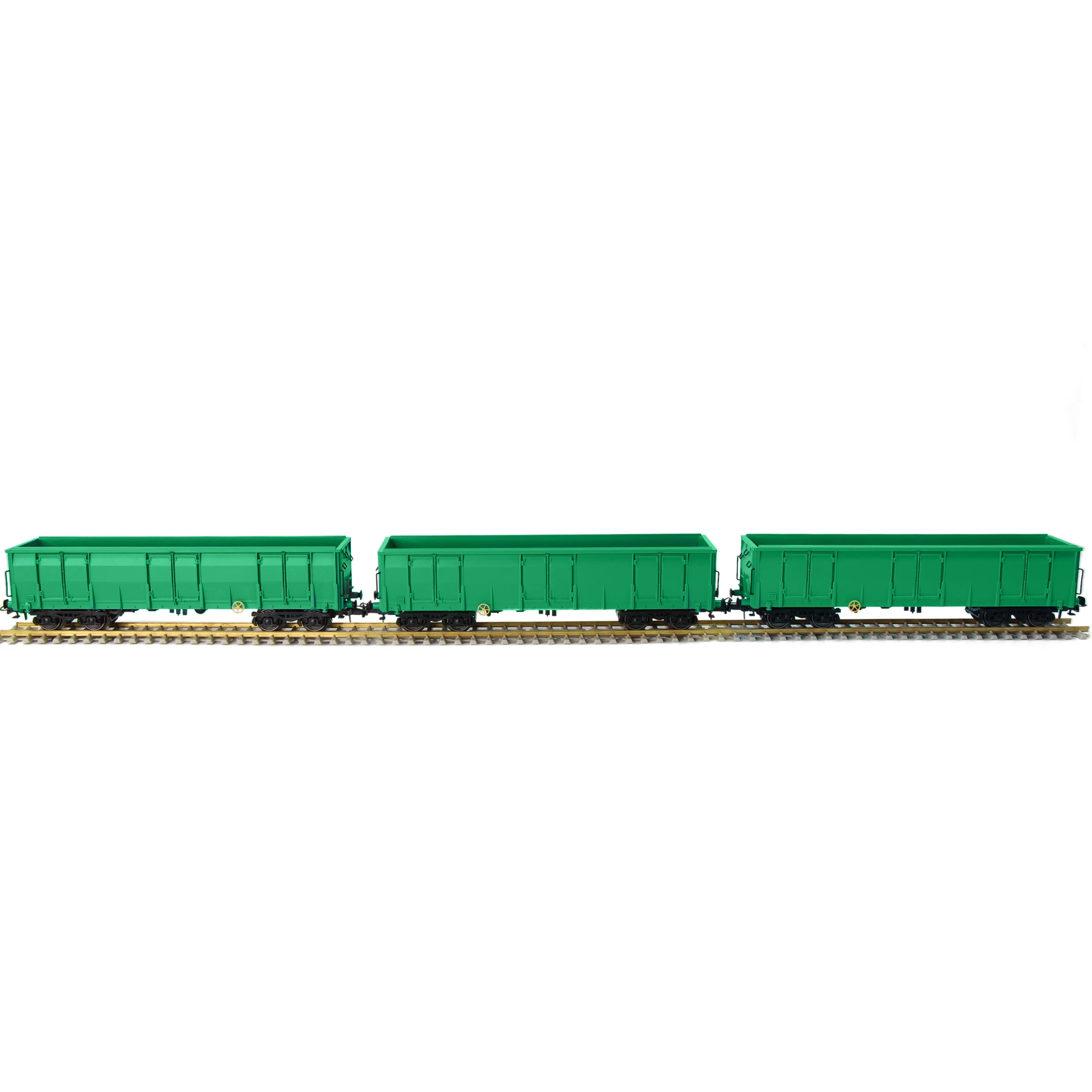 Высокобортный гондольный вагон HO Scale 1:87 3 шт. зеленый подвижный состав