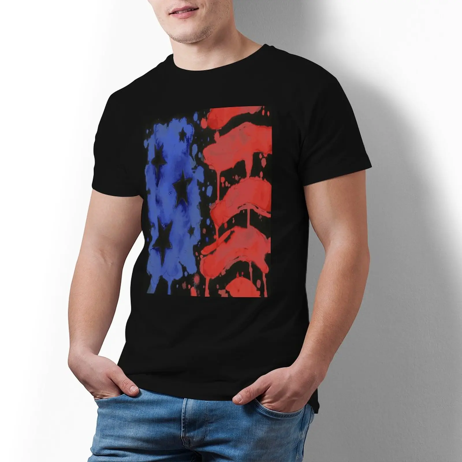 

Футболка с американским флагом, Мужская забавная 100 хлопковая Футболка с графическим рисунком, Пляжная футболка с коротким рукавом