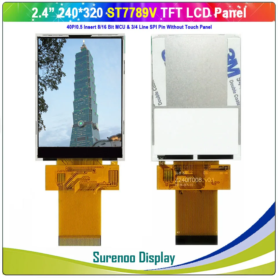 ЖК модуль 2 4 &quotдюймов 240*320 40P/0 5 8/16 MCU 3/4 L серия SPI TFT экран LCM ILI9341 ST7789V с резистивной
