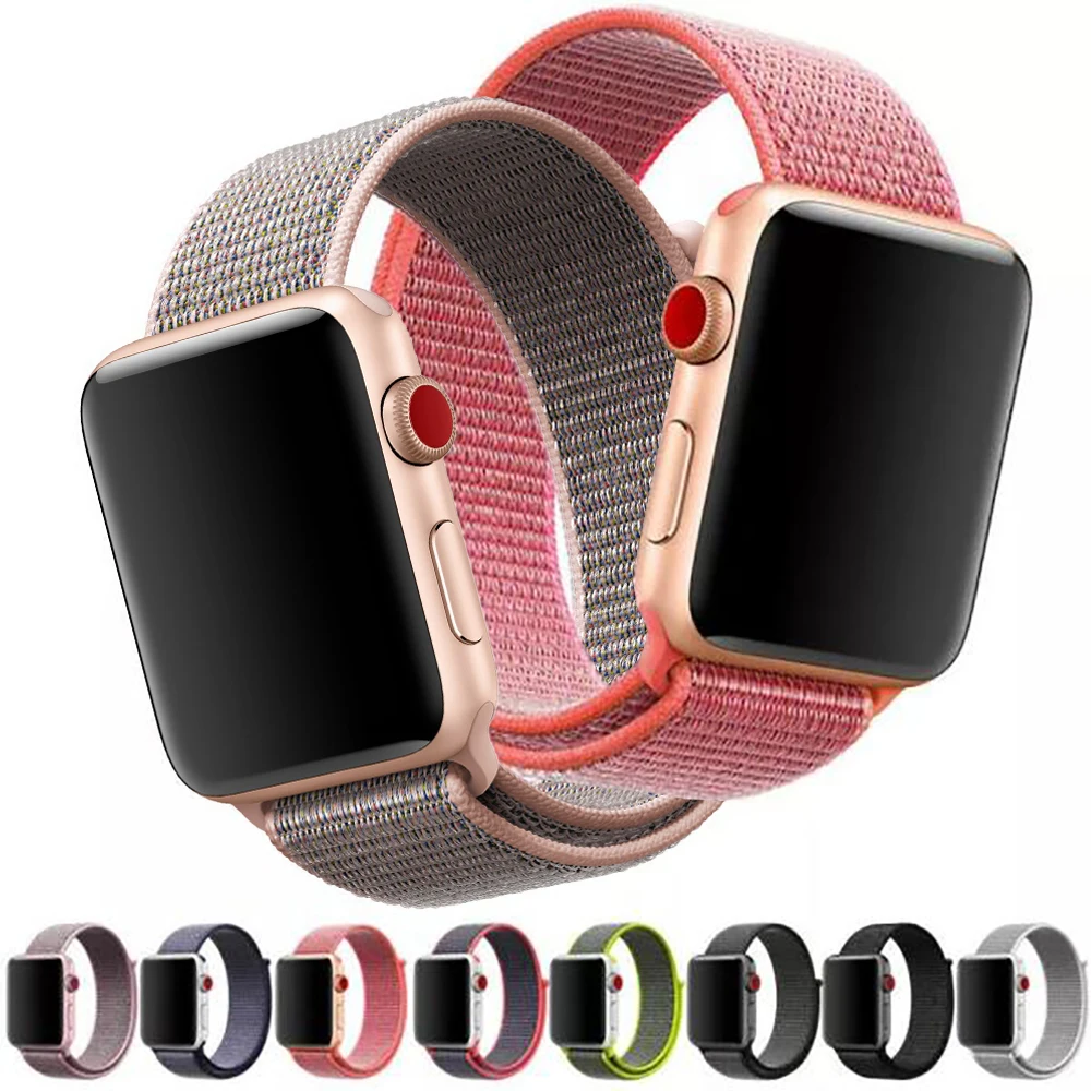

Нейлоновый ремешок на apple watch se 41 мм 45 мм 44 мм 40 мм 42 мм 38 мм ремешок для часов iwatch series 7