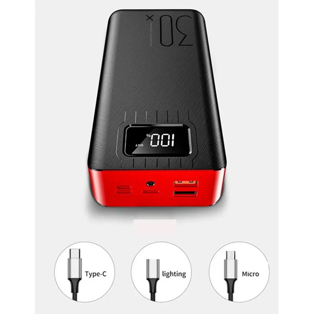 30000mah банк питания для Xiaomi Mi Iphone samsung повербанк Внешняя батарея 3USB DC 5V2A портативное зарядное устройство