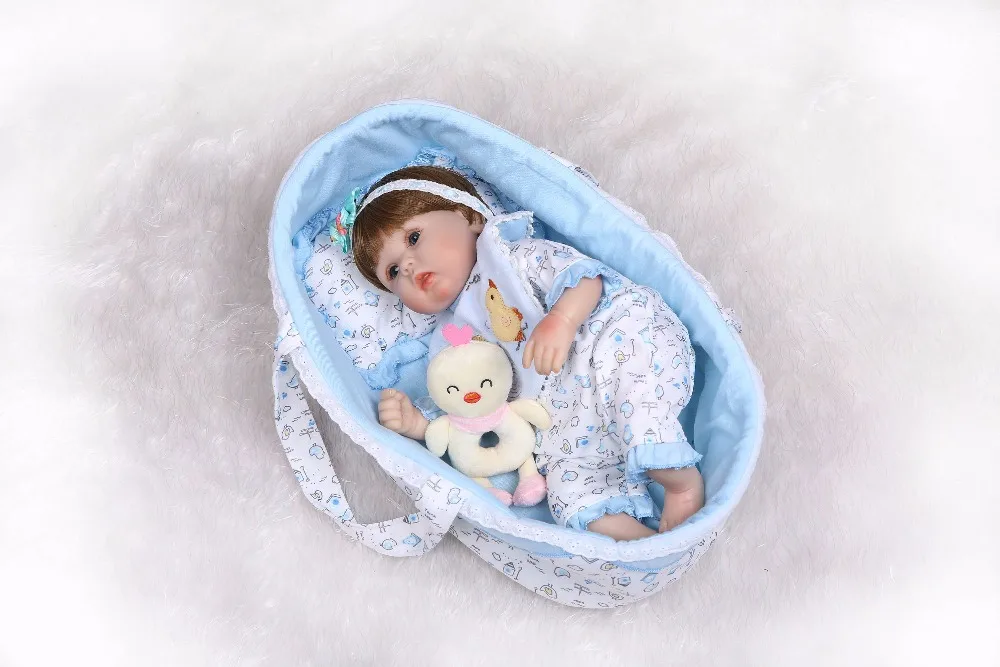 Мягкие силиконовые детские куклы bebes Reborn с спальным мешком игрушки для девочек