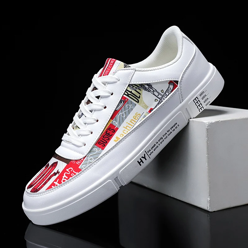 Новинка классическая обувь для скейтбординга с граффити мужские кроссовки