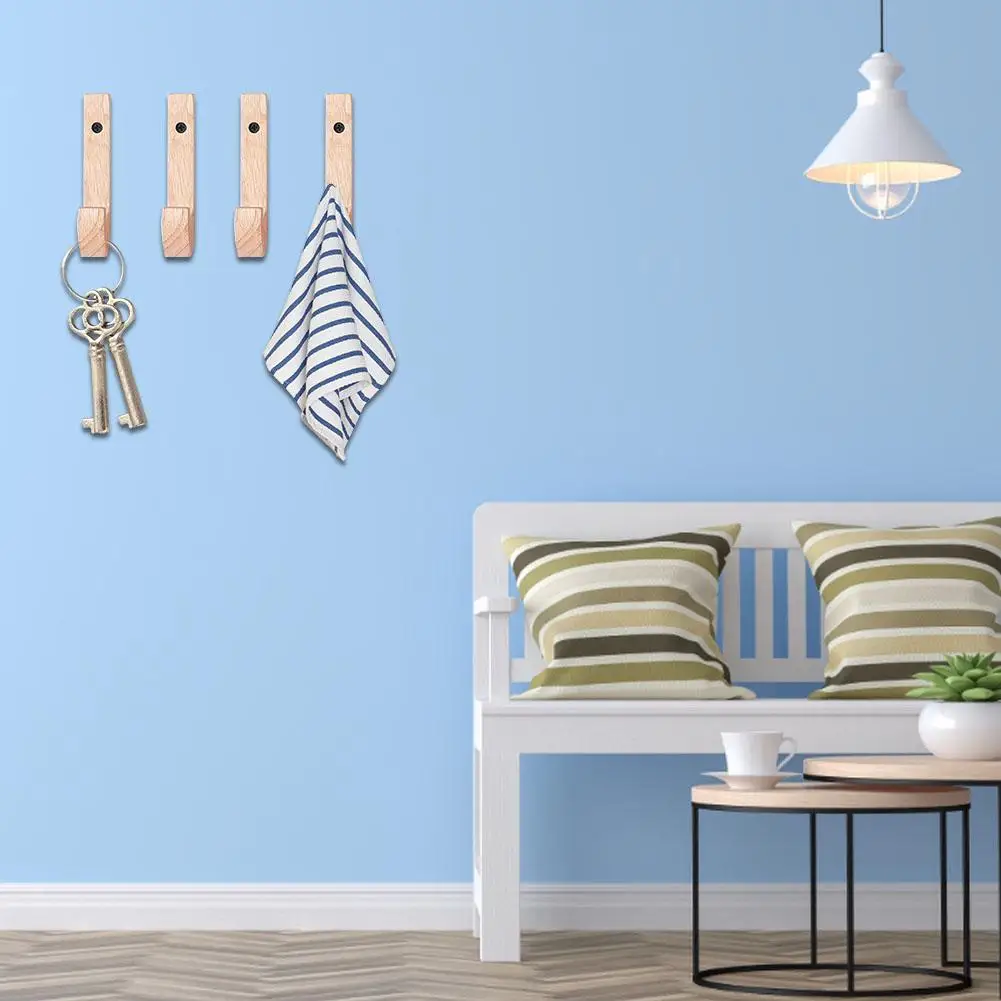 Дубовый крючок для пальто современная настенная вешалка и шляп дубовые вешалки