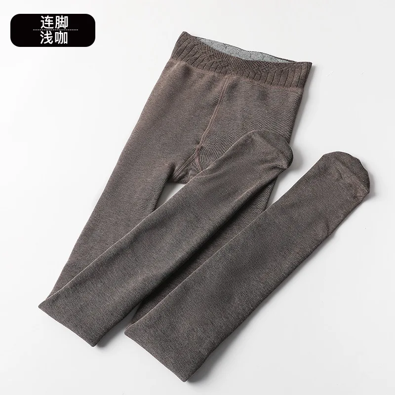 

Plus Velvet Thickening Women's Stockings High Waist Cashmere Vertical Striped Tights Long Pants Sexy Women Tights Leg Warters