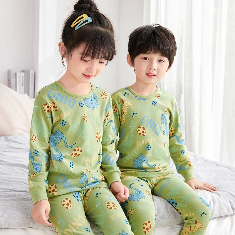 

TUONXYE Boys Girls Pajamas Set Children Animals Monkey Cotton Kids Long Sleeves Pijama Baby Sleepwear Clothing Nightwear