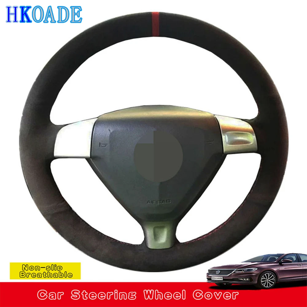 

Customize DIY Suede Leather Car Accessories Steering Wheel Cover For Porsche 996 911 Cayman S 2006 2007 Car Interior