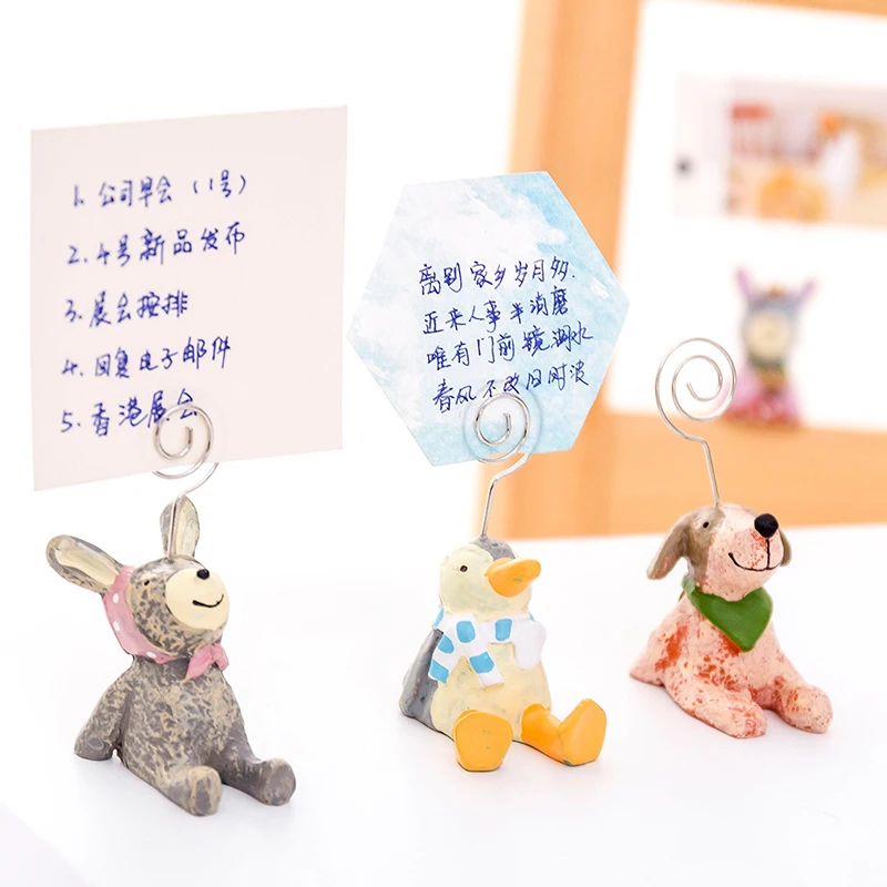 Симпатичный держатель для фотографий подставка с зажимом украшение в виде