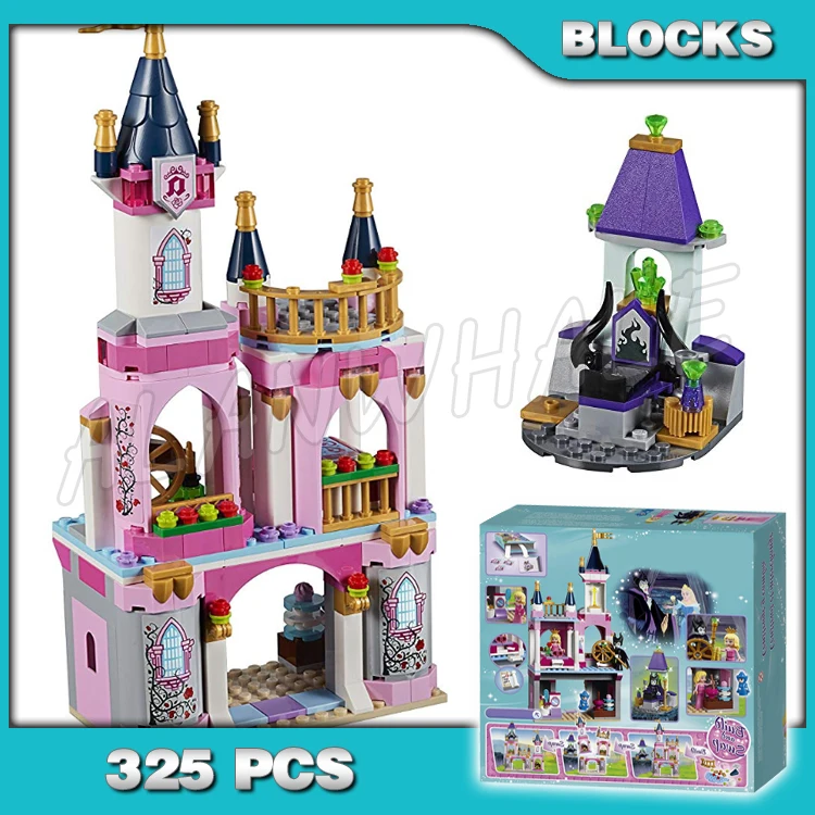 

325pcs Princess Royal Sleeping Girls Fairytale Castle Modular Balcony Lair 10890 Building Blocks Toys Compatible With Model