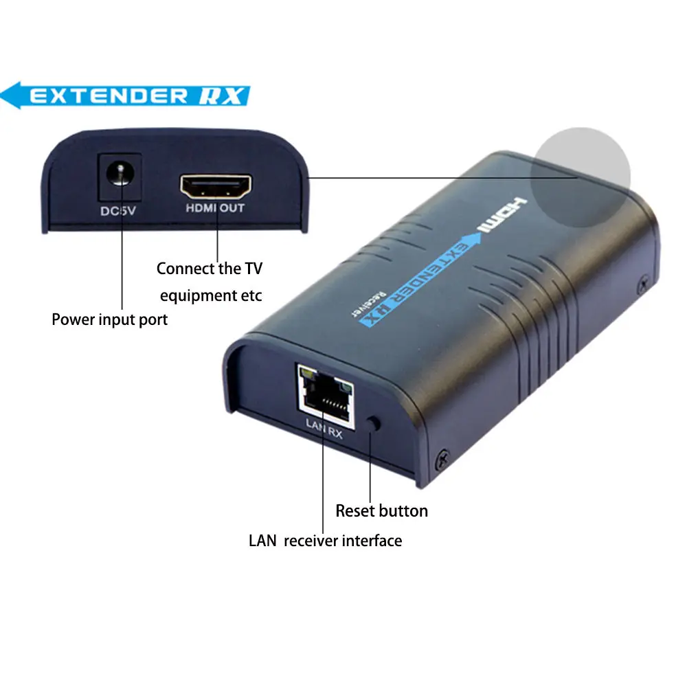 LKV373 V2.0 HDMI-совместимый удлинитель до 120 м через Ethernet TCP/IP RJ45 Cat5/5e/6