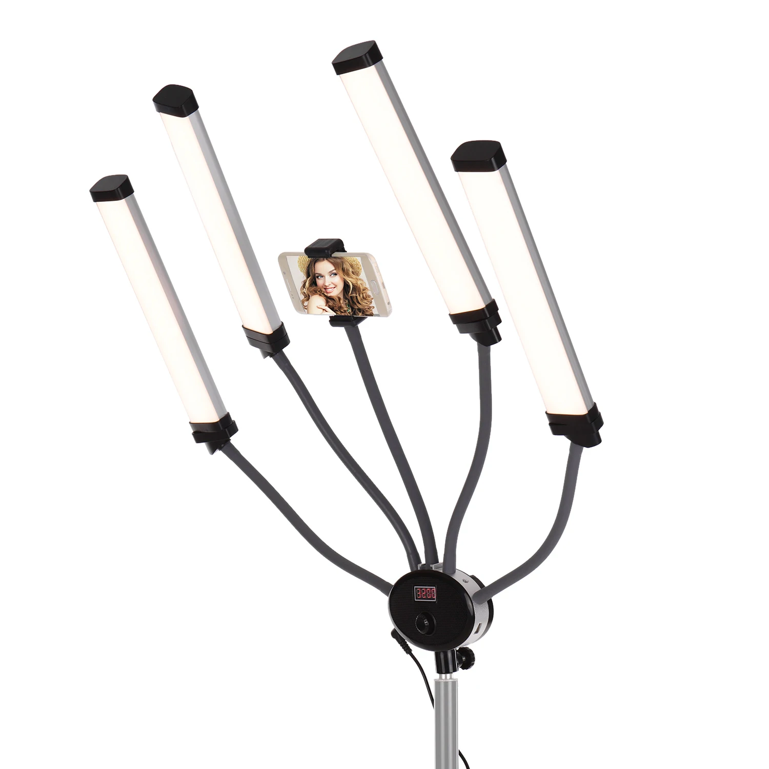 

Светодиодная лампа для видеосъемки с четырьмя рукоятками, FX-800II, двухцветные светильник полосы с ЖК-дисплеем, держателем Мобильный телефон, ...